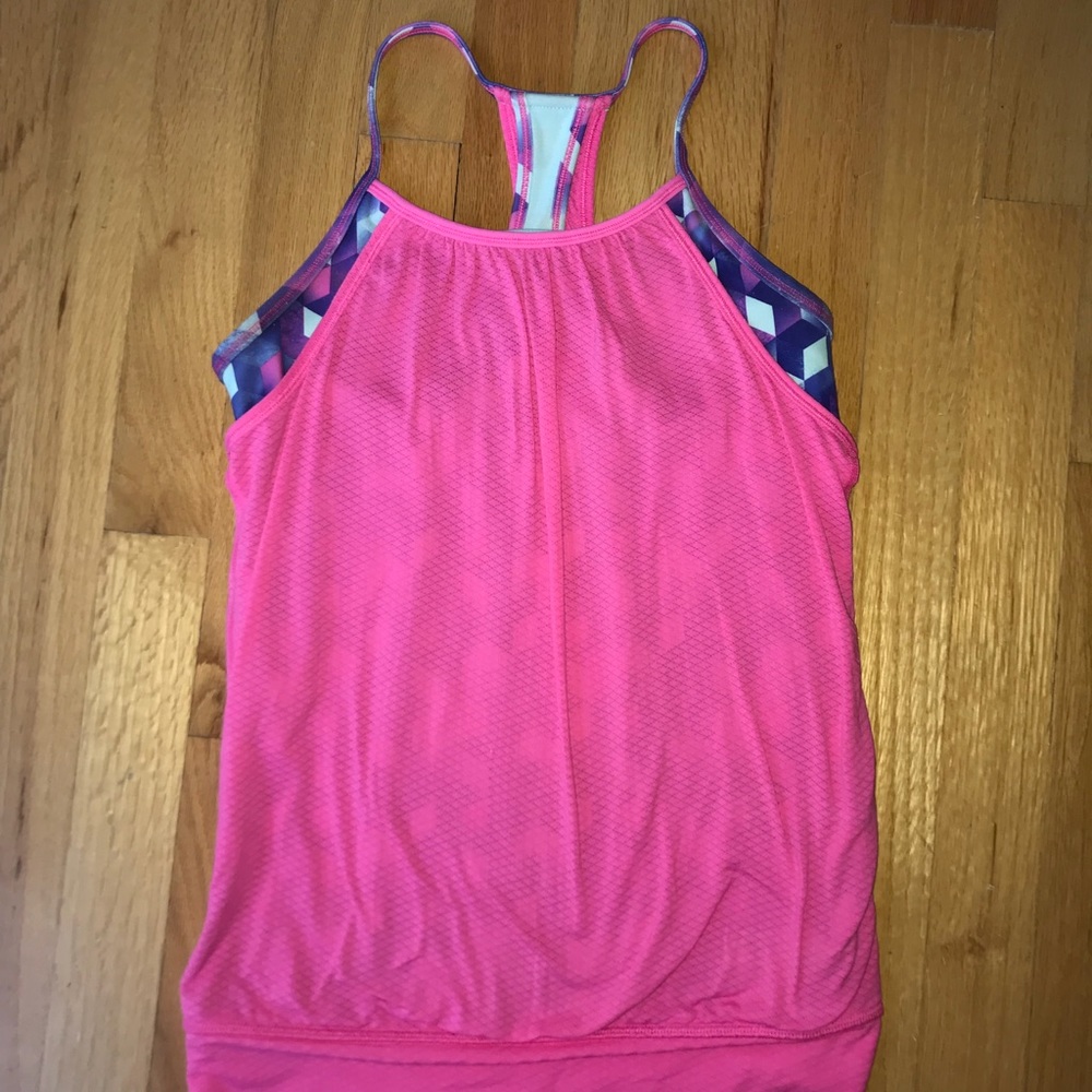 Ivivva by Lululemon Pink Double Dutch Tank Size 12